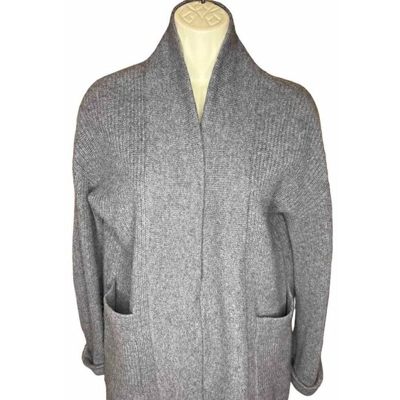 Goat 100% Cashmere Long Open Front Cardigan Small - Picture 2 of 5